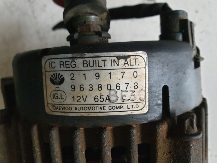 фото №4, Генератор daewoo matiz 0.8 бензин 96380673