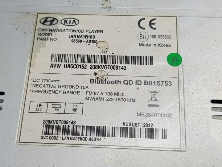 фото №6, Hyundai i30 ii sw 12-16 магнитола заводские 96560-a6100