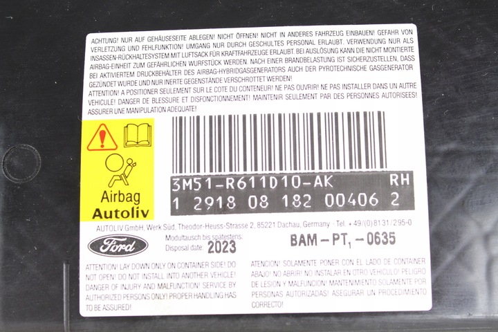 фото №5, Подушка сиденья правые перед ford kuga mk1 08-12 3m51-r611d10-ak