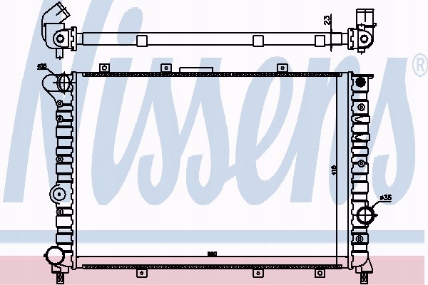 фото №12, Радиаторов двигателя nissens 60044 60624581