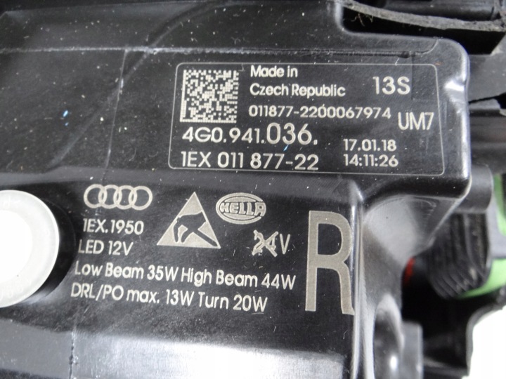 фото №12, Фара права audi a6 c7 рестайлінг повний led matrix hella