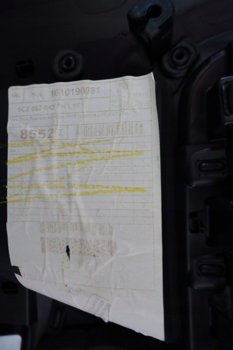 фото №10, Vw beetle 5c дюна ld1z обивка боковина дверь ambiente перед зад левый правые