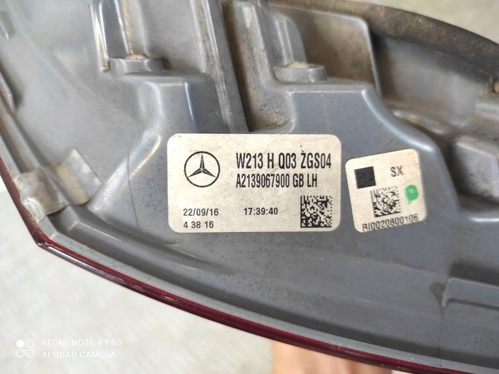 фото №16, Mercedes e класс w213 sedan крышка задняя багажника бампер задний лампы зад