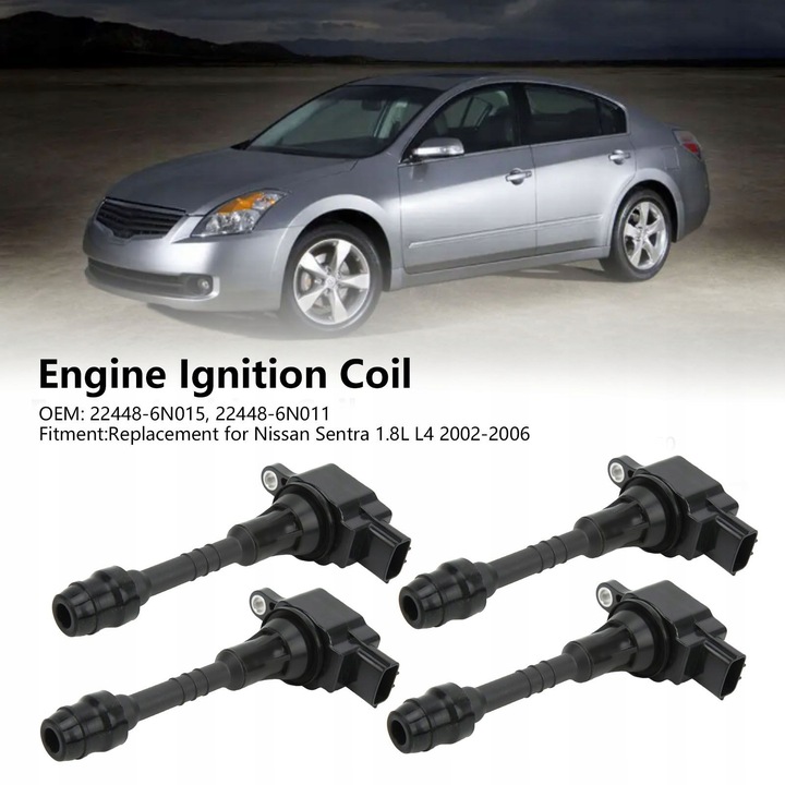 фото №10, 4 szt. котушка запалювання автомобіля 22448-6n015