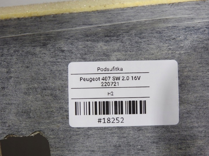 фото №9, Потолок peugeot 407 sw 96508812bj