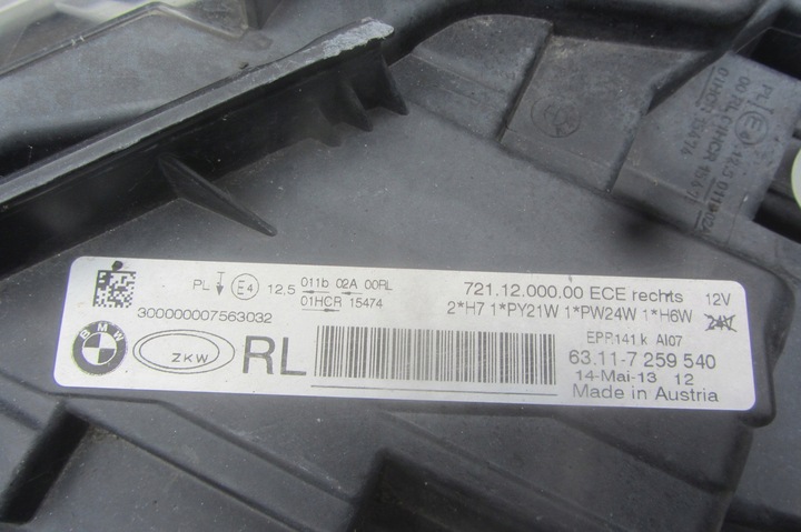 фото №7, Лампа права перед bmw f30 f31 звичайна u-k