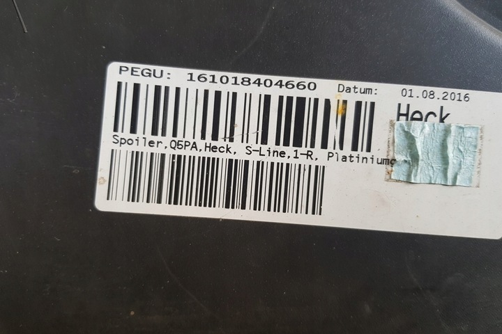 фото №1, Бампер задний audi q5 8r 8r0807833h 2015