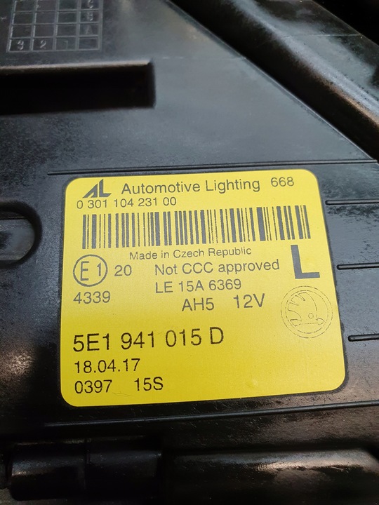 фото №13, Лампа перед ліва повний led skoda octavia iii рестайлінг