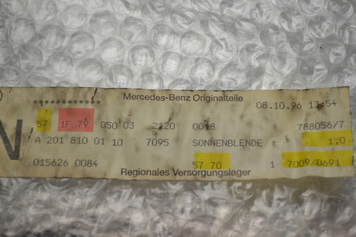 фото №5, Mercedes w201 190 козирок сонцезахисний лівий