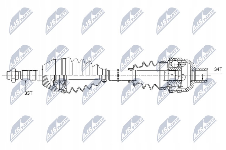 фото №2, Npw-pl-089 nty полуось приводная opel astra h 1.3cdti