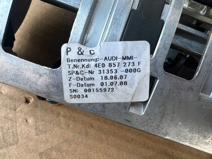 фото №9, Экран дисплей лебёдка audi a8 d3 рестайлинг 4e0857273f