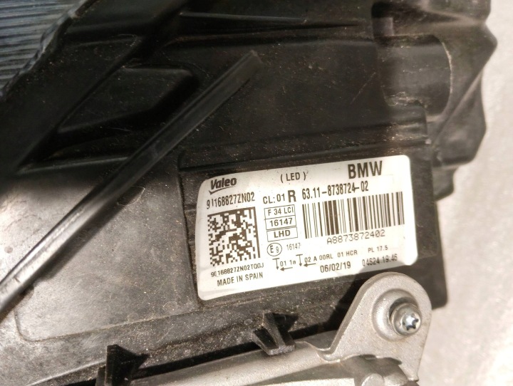 фото №7, Bmw 3 gt f34 повний led перед сторона права 8738724