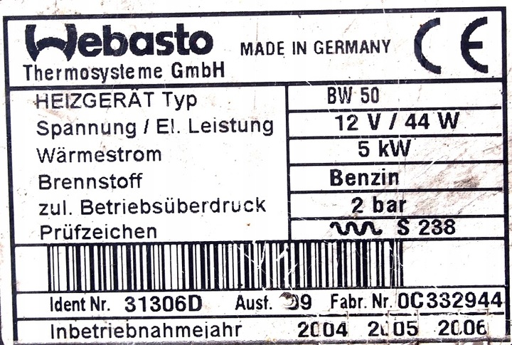 фото №5, Вебасто / отопление стояночный mercedes w210