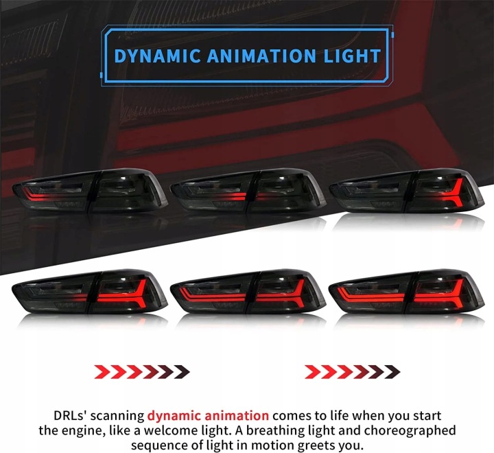 фото №11, Лампы зад kpl vland led neon диоды тюнинг animacje mitsubishi lancer viii 8