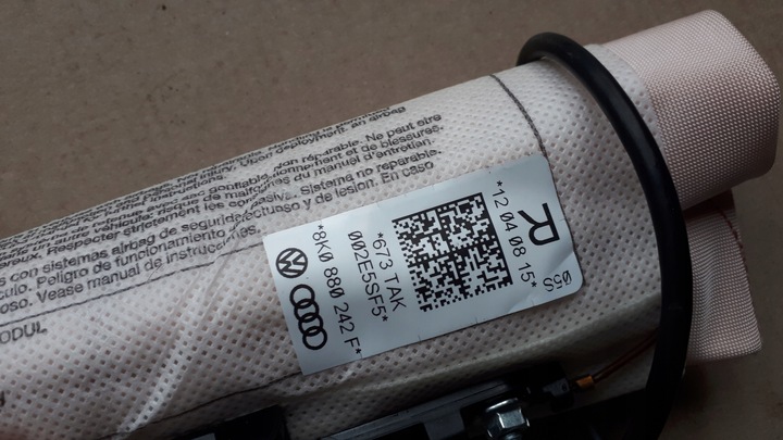 фото №5, A4 b8 s4 подушка сиденья правая подушка безопасности 8k0880242f