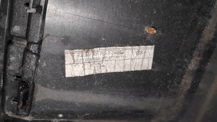 фото №14, Бампер зад vw polo 4 iv 9n рестайлинг 5d чёрный 05-09