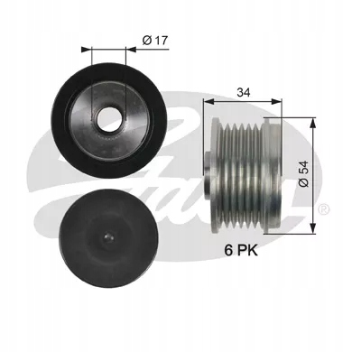 фото №1, Sprzęgiełko генератора /gates/ oap7135 gates
