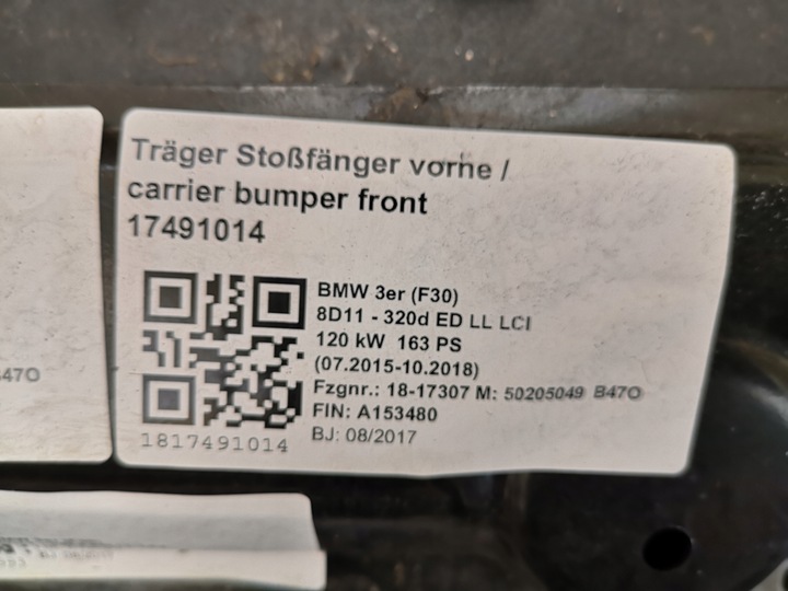 фото №9, Pas перед радіатор bmw f30 f31 320 lci дизель