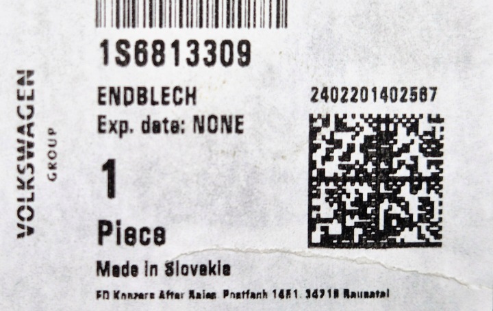 фото №9, Vw up skoda citigo панель задняя усилитель 1s6813309