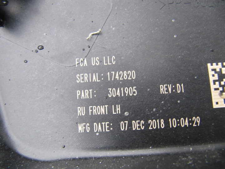 фото №11, Chrysler pacifica 2019 механизм стёкла левый перед переднее подъёма