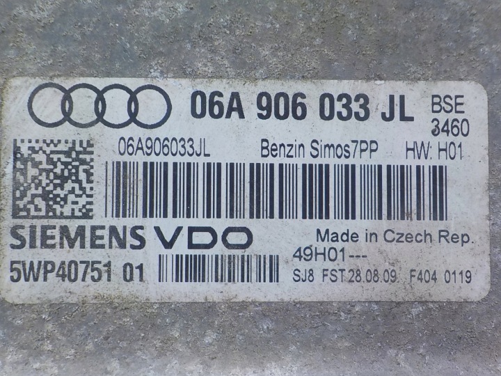 фото №6, Audi a3 8p ii рестайлінг 1.6 b 09r hb 5d блок керування двигуном (ебу, мізки двигуна, контролер двигуна) 06a906033jl
