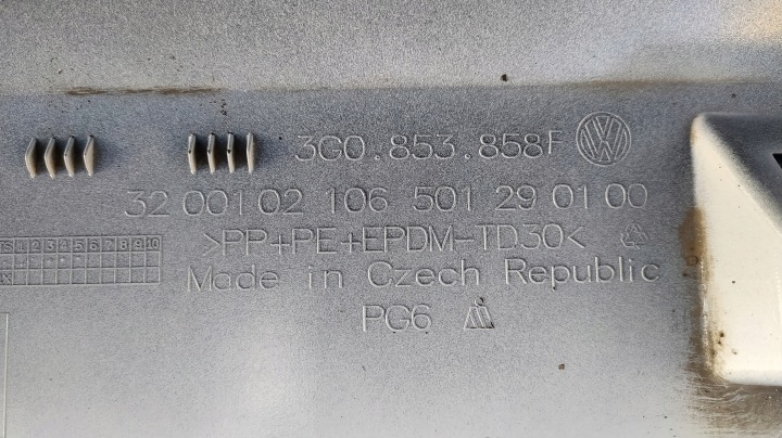 фото №7, Молдинг порогова права поріг правий  vw passat b8 3g0