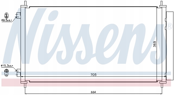фото №1, Радиаторов кондиционера nissens 940140 80110swwg01