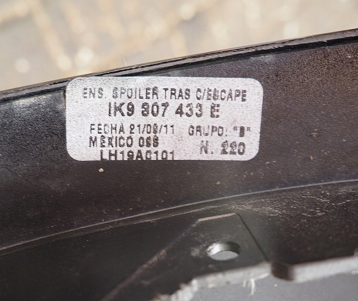 фото №9, Vw golf vi спойлер накладка бампер зад 1k9807521d