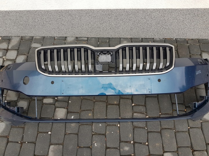 фото №7, 2 skoda superb iii рестайлинг 19-23 бампер перед переднее решётка радиатора 3v0807221f lw5q