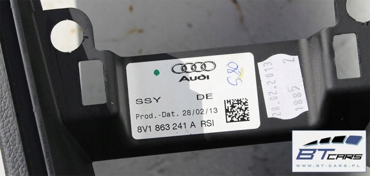 фото №13, Audi a3 туннель средний + подлокотник 8v1863241a 8v1861690 8v1 863 241 a 8v