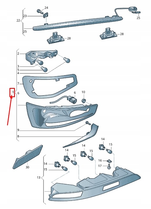 фото №2, Audi q3 8u rear правий taillight 8u0945094ab