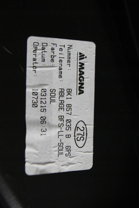 фото №8, Audi a4 a5 8t бардачок 8k1857035b