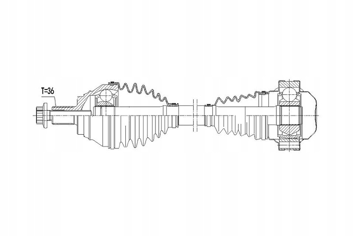 фото №1, Піввісь привідна vw golf vii 1.4tsi 14- ліва