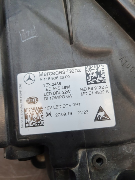 фото №8, Фара передняя правая mercedes cla c118 x118 2019-