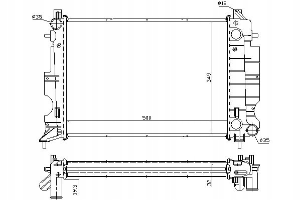фото №1, Nissens радиаторов воды saab 9-3 2.0 turbo ys3d