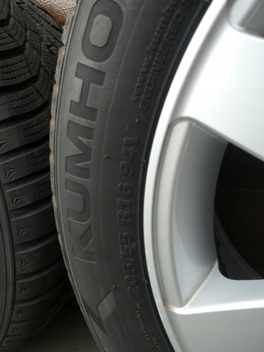 фото №12, Диски алюминий  алюминиевые диски шины зимний kumho 205/55/16 vw 5x112 2022r