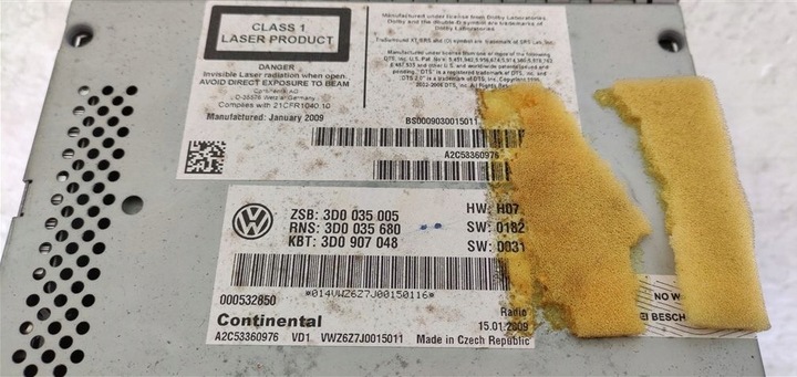 фото №7, Радіо cd навігація панель керування комп'ютер vw phaeton 02-10 3d0035005