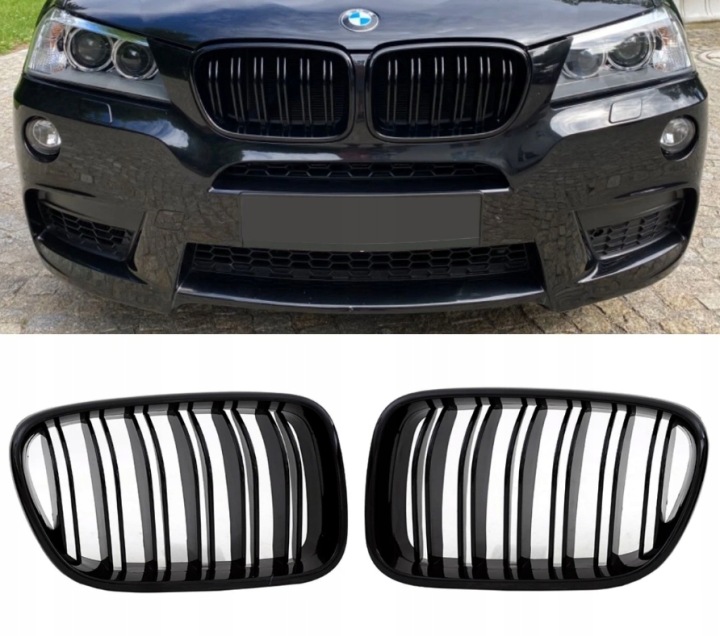 фото №10, Решётка радиатора решётки радиатора решётка do bmw x3 f25 x4 f26 дорестайлинг 2010-2014 чёрный блеск