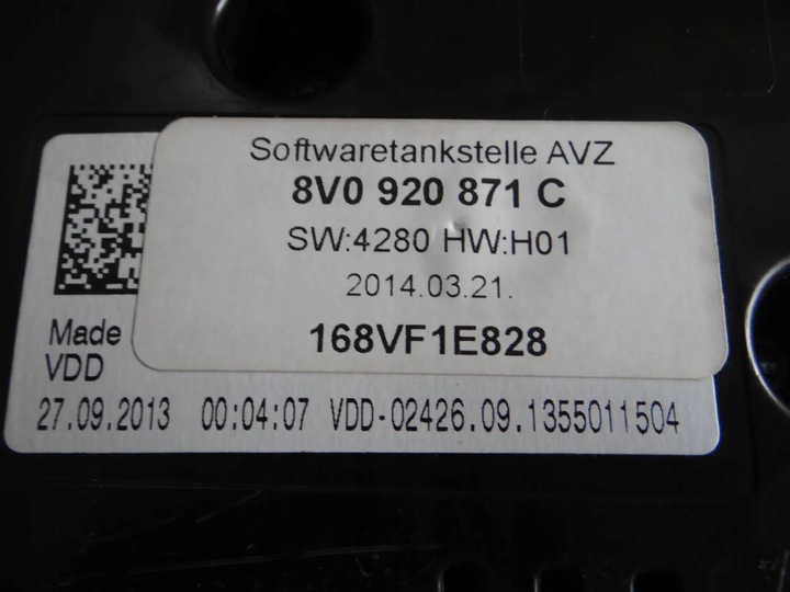 фото №5, Спидометр манометр 8v0920871c audi a3 s3 дизель