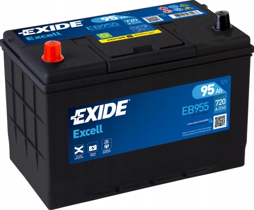 АКУМУЛЯТОР EXIDE EXCELL EB955 L+ 95AH 760A 12V CENTRA