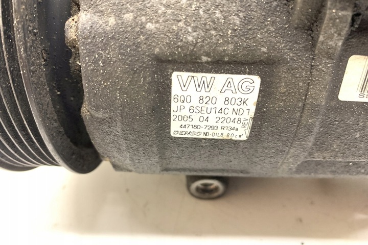 фото №6, Компрессор кондиционера skoda fabia i 6y2 6q0820803 1.4l бензин 55kw