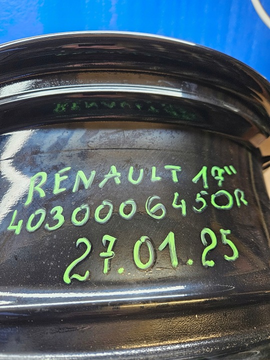 фото №8, Алюминиевый диск renault oem номер 403007138r 403009307r 7.0" x 17" 4x100