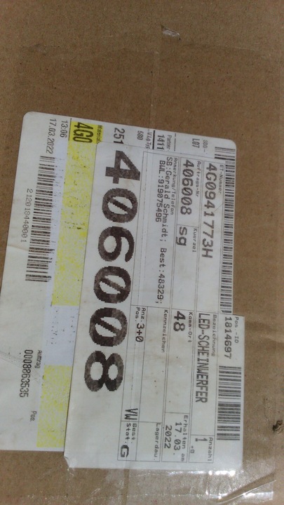 фото №13, Audi a6 c7 рестайлинг полный led лампа левая 4g0941033h