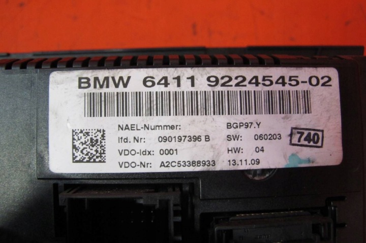 фото №7, Bmw e90 e91 панель повітропровід кондиціонера climatronic 9224545