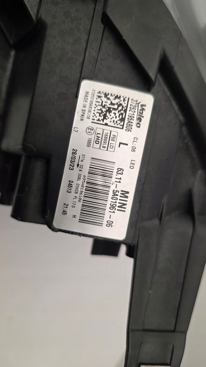 фото №11, Лампа перед ліва права mini f54 f55 f56 рестайлінг lci led чорна 5a01962 5a01961