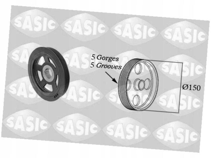 фото №2, Колесо ременное вала hyundai accent iii mk3 1.5 iv mk4 1.6 i10 i mk1 1.1