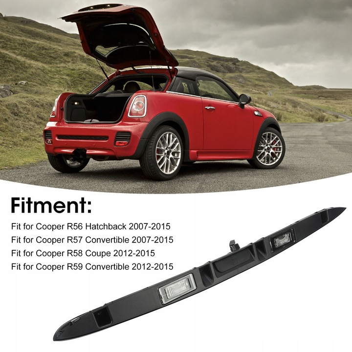 фото №10, Ручка задньої кришки багажника з лампа чорний 51132753603 ручка задньої