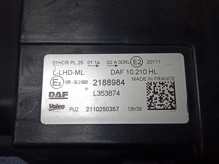 фото №5, Daf xg ld фара левый led