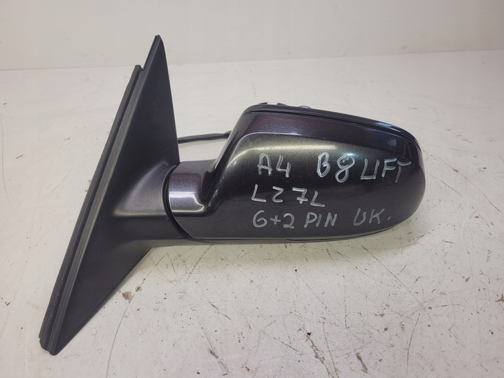 фото №6, Дзеркало ліві audi a4 b8 рестайлінг lz7l 6+2 pin uk