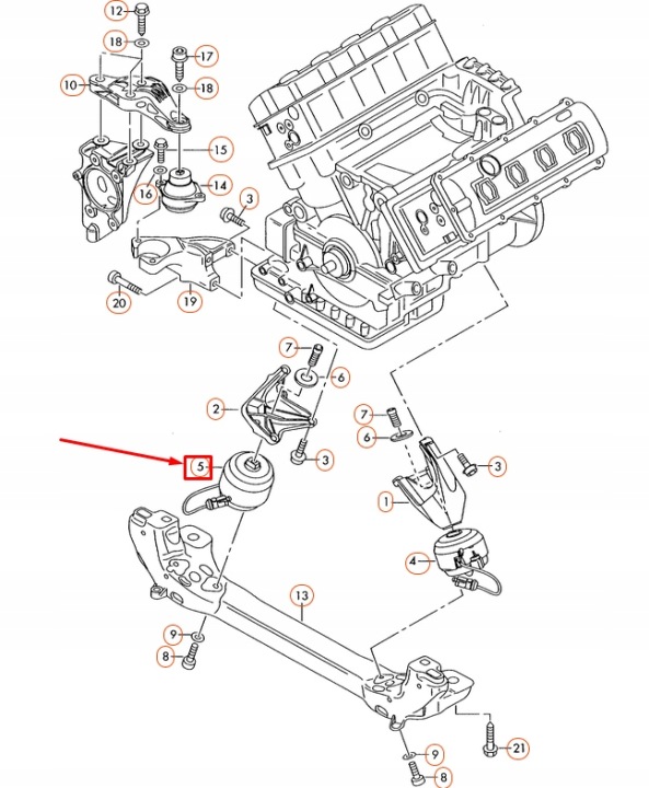 фото №11, Audi a8 4e d3 правый двигатель hydro-mounting 4e0199381fn